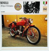 BENELLI 250cc Tipo 4 T-SS Elastico 1941 - Moto Italienne - Collection Fiche Technique Edito-Service S.A. - Colecciones