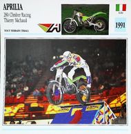 APRILIA 280cc Trial Climber Racing De Thierry MICHAUD   - Moto Italienne - Collection Fiche Technique Edito-Service S.A. - Verzamelingen