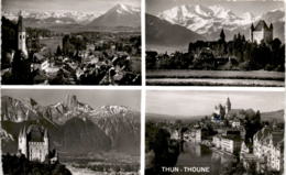 Thun - Thoune - 4 Bilder (4145) * 10. 7. 1957 - Thun