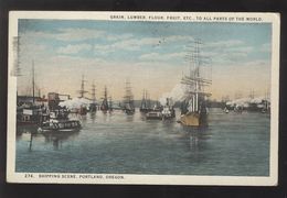 AMERICA OREGON PORTLAND SHIPPING SCENE OLD POSTCARD - Portland