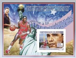 Guinea 2008, President Obama, Basketball, M. Luter King, BF IMPERFORATED - Martin Luther King