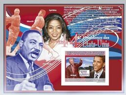 Guinea 2008, President Obama, Boxing, M. Luter King, BF IMPERFORATED - Martin Luther King