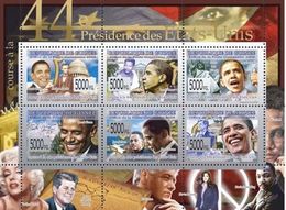 Guinea 2008, President Obama, Kennedy, 6val In BF - Martin Luther King