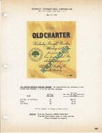 Superbe Et Rare Etiquette / The House Of Schenley N.Y. / 1950 / OLD CHARTER KENTUCKY STRAIGHT BOURBON - Verenigde Staten