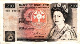 20122) REGNO UNITO TEN Pound £10 Banknote SERIE B (1981) In VF+ Condition -banconota Non Trattata.vedi Foto - 10 Ponden