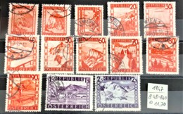 AUSTRIA 1947 - Canceled - ANK 848-860 - Unused Stamps