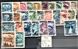 AUSTRIA 1945 - MNH - ANK 738-761, 763-766 - Unused Stamps