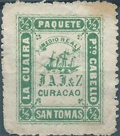 Curaçao, CURACAO,1869 LA GUIRA Pto CABELLO PAQUETE SAN TOMAS 1/2,Mint,Rare - Dänisch-Westindien