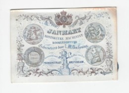 1 Carte Porcelaine  Janmart  Konunklijke Machinist Rookverdrijver Medailles V Eer Prisenstraat Amsterdam 12x8 Cm - Porzellan