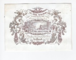 1 Carte Porcelaine  Loodgieter J  De Vroo Fabrikant Getrokken Lood Neder Kauter Gend Lith. Vande Steene Afm 13x9 Cm - Porcelana