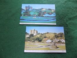 VINTAGE UK NORTH DEVON: ILFRACOMBE Southern Gardens Night & Day X2 Colour Harvey Barton - Ilfracombe