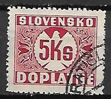 SLOVAQUIE   -  TAXE   -   1941.  Y&T N° 24 Oblitéré - Used Stamps