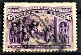 USA 1893 - Canceled - Sc# 235 - 6c - Columbus - Gebruikt