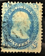 USA 1861-62 - Canceled - Sc# 63 - 1c - Used Stamps