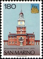 San Marino 1976 Scott 887 Sello ** Bicentenario Estados Unidos Edificios Ayuntamiento Philadelphia Michel 1117 Yvert 921 - Nuevos