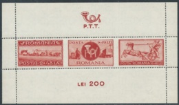 1944 ROMANIA FOGLIETTO SERVIZI POSTALI E FERROVIARI MNH ** - CZ10 - Blokken & Velletjes