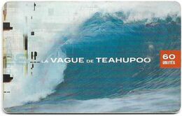 French Polynesia - OPT - La Vague De Teahupoo - Gem1B Not Symm. White/Gold, 05.2001, 60Units, 30.000ex, Used - Polynésie Française