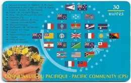 French Polynesia - OPT - Pacific Community (CPS) - Gem1B Not Symm. White/Gold, 06.1998, 30Units, 30.000ex, Used - Polynésie Française