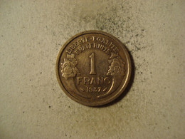 MONNAIE FRANCE 1 FRANC 1937 MORLON - 1 Franc