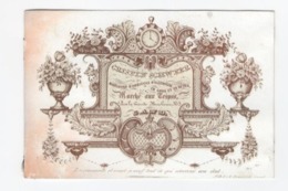 1 Carte Porcelaine  Marchand D'Horloges D'Allemagne Chrispin Schweer Marché Au Tripes Gand Lith.Hemelsoet 13x9cm - Cartes Porcelaine