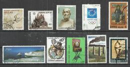 TEN AT A TIME - GREECE - LOT OF 10 DIFFERENT WITH HIGH FACIAL VALUES  22 - USED OBLITERE GESTEMPELT USADO - Verzamelingen