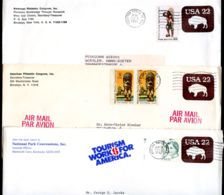 U608 17 PSE Covers BISON Design Tagged Used Domestic And To Germany 1986-88 - 1981-00