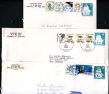 U609 3 PSE Covers FRIGATE CONSTELLATION Used To East Germany 1985-86 Cat. $8.00+ - 1981-00