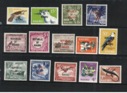 (stamp 14-8-2020) - Nauru Island (overprint) (14 Stamps)  (mint) - Nauru