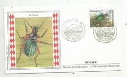 MONACO. A , FDC ,premier Jour , 1987 , Insectes ,Le CARABE - FDC