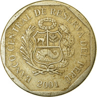 Monnaie, Pérou, 50 Centimos, 2001, Lima, TB+, Copper-Nickel-Zinc, KM:307.4 - Perú