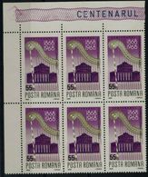 ROMANIA 1968 100 YEARS OF THE PHILHARMONIC ORCHESTRA GEORGE ENESCU BLOCK OF 9 WED No 2713 MNH VF !! - Unused Stamps