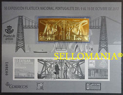 2017 EXFILNA PORTUGALETE PUENTE DE VIZCAYA  ** MNH PRUEBA OFICIAL 133 EN ORO GOLD  BRIDGE TC20840 - Andere & Zonder Classificatie