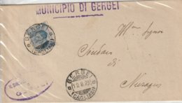 Gergei. 1923.  Annullo Guller  GERGEI (CAGLIARI), Su Lettera Affrancata Michetti, Senza Testo - Marcophilia