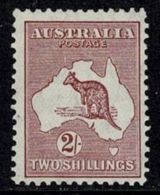 Australia 1935 Kangaroo 2/- Maroon C Of A Watermark MH - Listed Variety - Ongebruikt