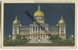 Iowa - Des Moines - State Capitol Building By Night - Des Moines