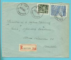 768+771 Op Brief Aangetekend Met Stempel SCLESSIN - 1948 Exportation