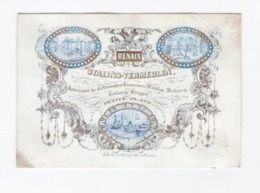 1 Carte Porcelaine RONSE RENAIX Petite Place Stalins - Vermeulen Fabricant De Cotonettes Lith. A. Malander  18x9cm - Porzellan