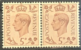 GREAT BRITAIN 1938 - MNH - Sc# 242 - Horizontal Pair! 5d - Nuevos