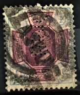 GREAT BRITAIN 1911 - Canceled - Sc# 136b Perfin "SMC" - 9d - Used Stamps