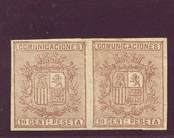 1874 ESCUDO DE ESPAÑA EDIFIL 153 * MH PAREJA HORIZONTAL AMADEO I SHIELD  TC11026 - Nuevos