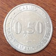 59 SAINT-AMAND-LES-EAUX CASINO PARTOUCHE JETON DE 0,50 EURO SLOT MACHINE MONNAIE DE PARIS EN MÉTAL CHIP COIN TOKEN - Casino
