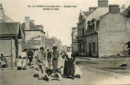 La Turballe * Grande Rue Devant La Gare * Boulangerie * Coiffeur * Ligne Chemin De Fer - La Turballe