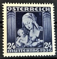 AUSTRIA 1936 - MLH - ANK 627 - Muttertag 1936 24g - Unused Stamps