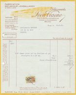 Factuur Facture - Fabrication D'emballages - Léon Viaene - Bruges Brugge - 1955 - Stamperia & Cartoleria