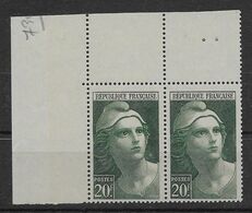 France N°730 - Variété Tache Blanche Tenant à Normal - Neufs ** Sans Charnière - TB - 1945-54 Marianne Of Gandon