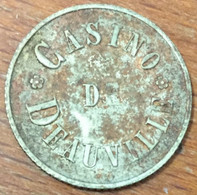 14 DEAUVILLE CASINO JETON AVEC MONOGRAMME EN MÉTAL CHIP COINS TOKENS - Casino