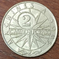 44 CASINO DE PORNIC JETON DE 2 FRANCS MACHINES À SOUS SLOT MACHINE EN MÉTAL CHIP COINS TOKENS - Casino