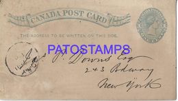 140598 CANADA QUEBEC YEAR 1891 CIRCULATED TO US POSTAL STATIONERY POSTCARD - Post Office Cards