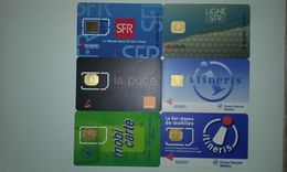 LOT 6 ANCIENNES CARTES GSM SIM T.B.E !!! - Other & Unclassified