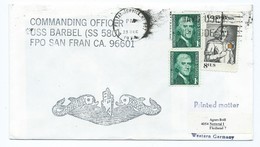 3275 - Enveloppe US NAVY USS BARBEL SS 580 Rare Sous Marin Submarine 1974 San Francisco Copernicus - Omslagen Van Evenementen